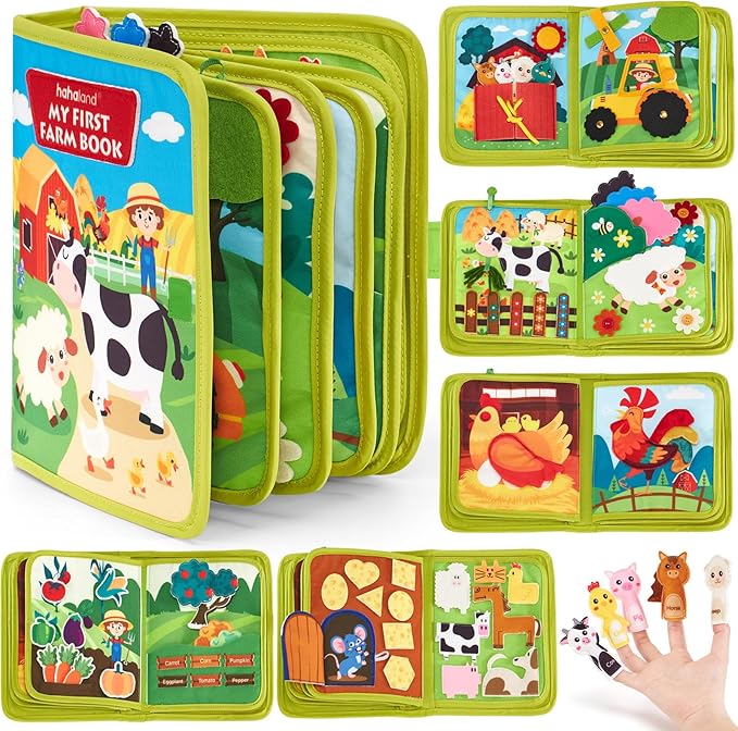 Montessori Busy Book for Toddlers - Farm Animals – Interactive Educational Learning Toy