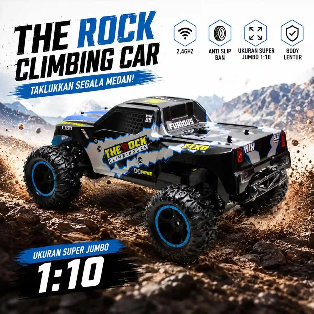 Rock Crawler 1:10 Remote Control Off-Road Car